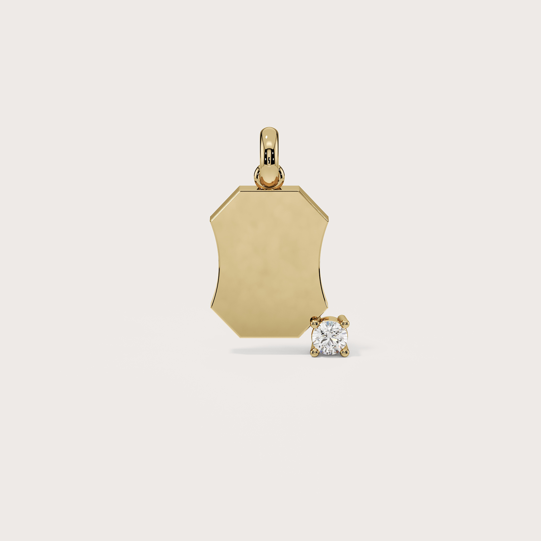 Octagon Diamond Charm